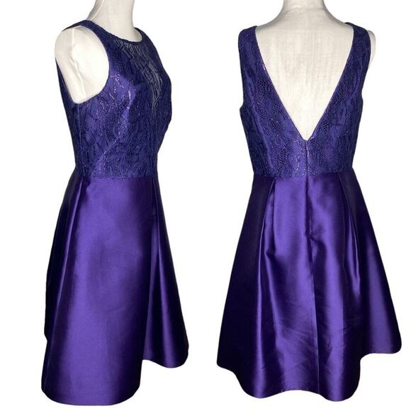 Lace Mikado Dress Womens 8 Purple Fairycore Prom Formal‎ Whimsigoth Quinceanera - Picture 4 of 14
